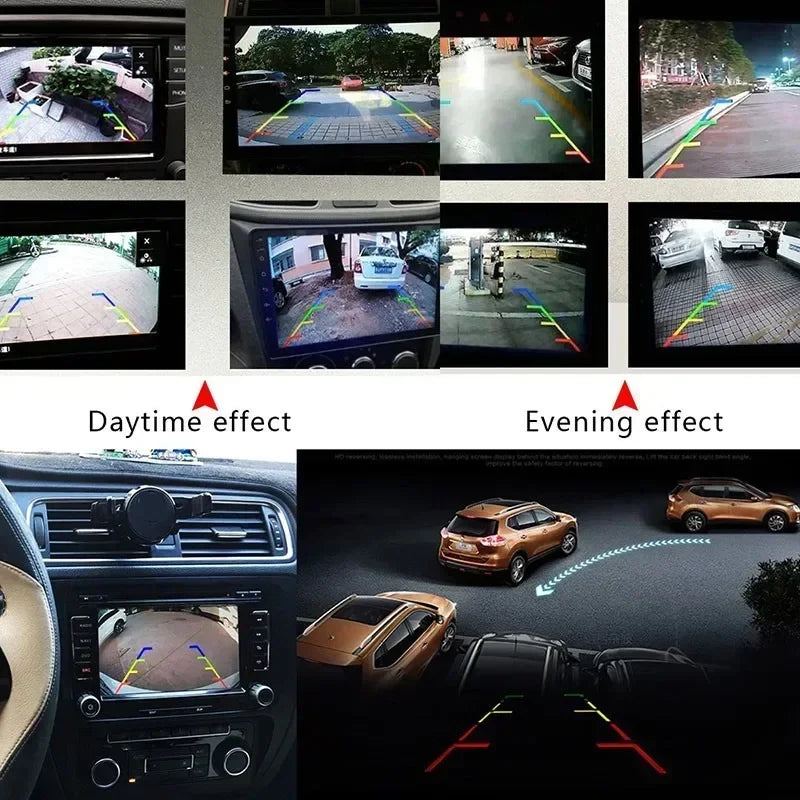 HD Night Vision Waterproof Rear View Backup Camera with Reversing Guidelines