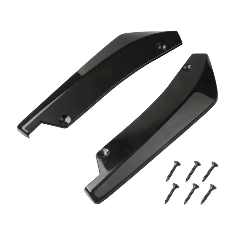 2Pcs Universal Car Rear Bumper Lip Diffuser Splitter – Carbon Fiber Scratch Protector