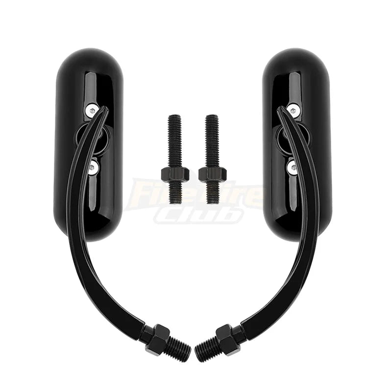 Motorcycle Side Mirrors - Universal Mirror Set for Harley Touring, Dyna, Softail & Sportster