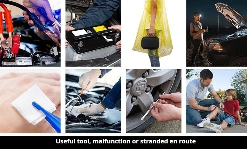 Multi-Purpose Car Emergency Assistance Kit - Roadside First Aid Bag