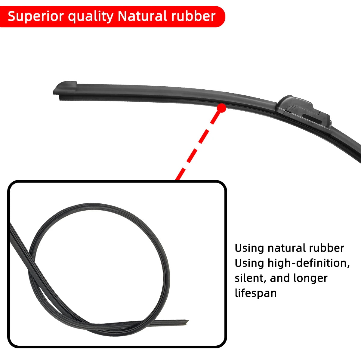 Universal Car Windshield Wiper Blade – Frameless Soft Rubber