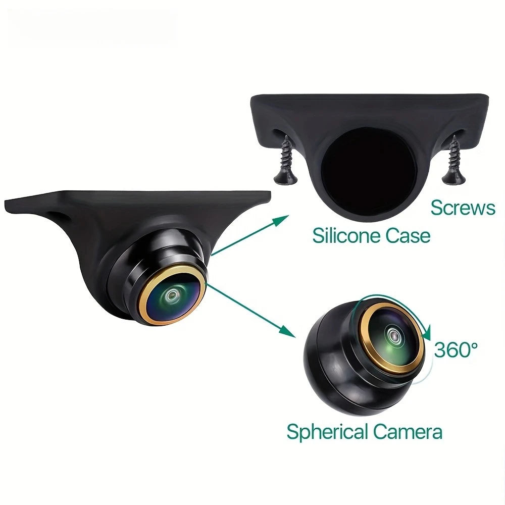 1080P AHD Car Backup Camera - Rear, Front & Side View Reverse Camera with Switchable Guideline & CVBS Signal