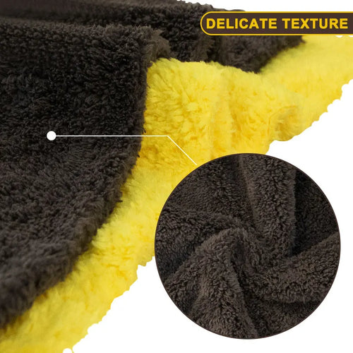 500GSM Microfiber Car Wash Towels - Soft Edgeless Cloths for Drying, Polishing & Detailing, 40x40cm