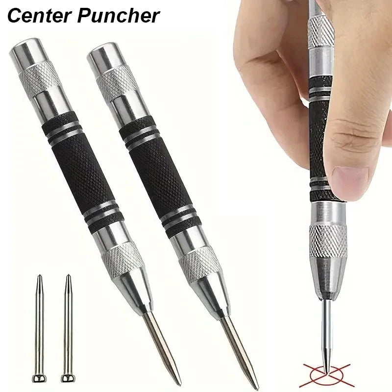 Automatic Center Punch – Spring-Loaded Hole Marker for Wood & Metal