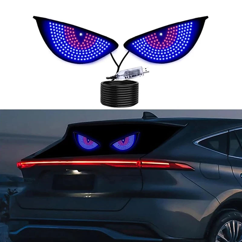 Dynamic LED Devil Eyes Car Windshield Light – USB Powered