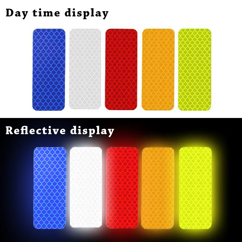 Car Bumper Reflective Safety Strip Stickers - Warning Tape (10pc)