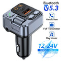 Bluetooth 5.3 FM Transmitter - Car Charger with PD 30W Fast Charging & Digital Display