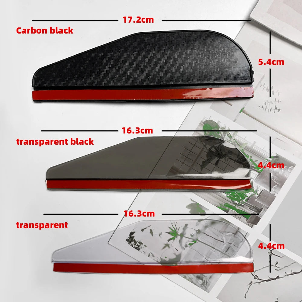 2Pcs Car Mirror Rain Eyebrow – Carbon Fiber Sun Visor Cover