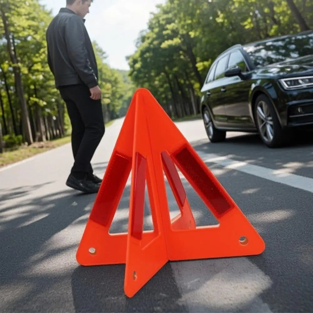 Emergency Warning Triangle - High Visibility Roadside Safety Sign