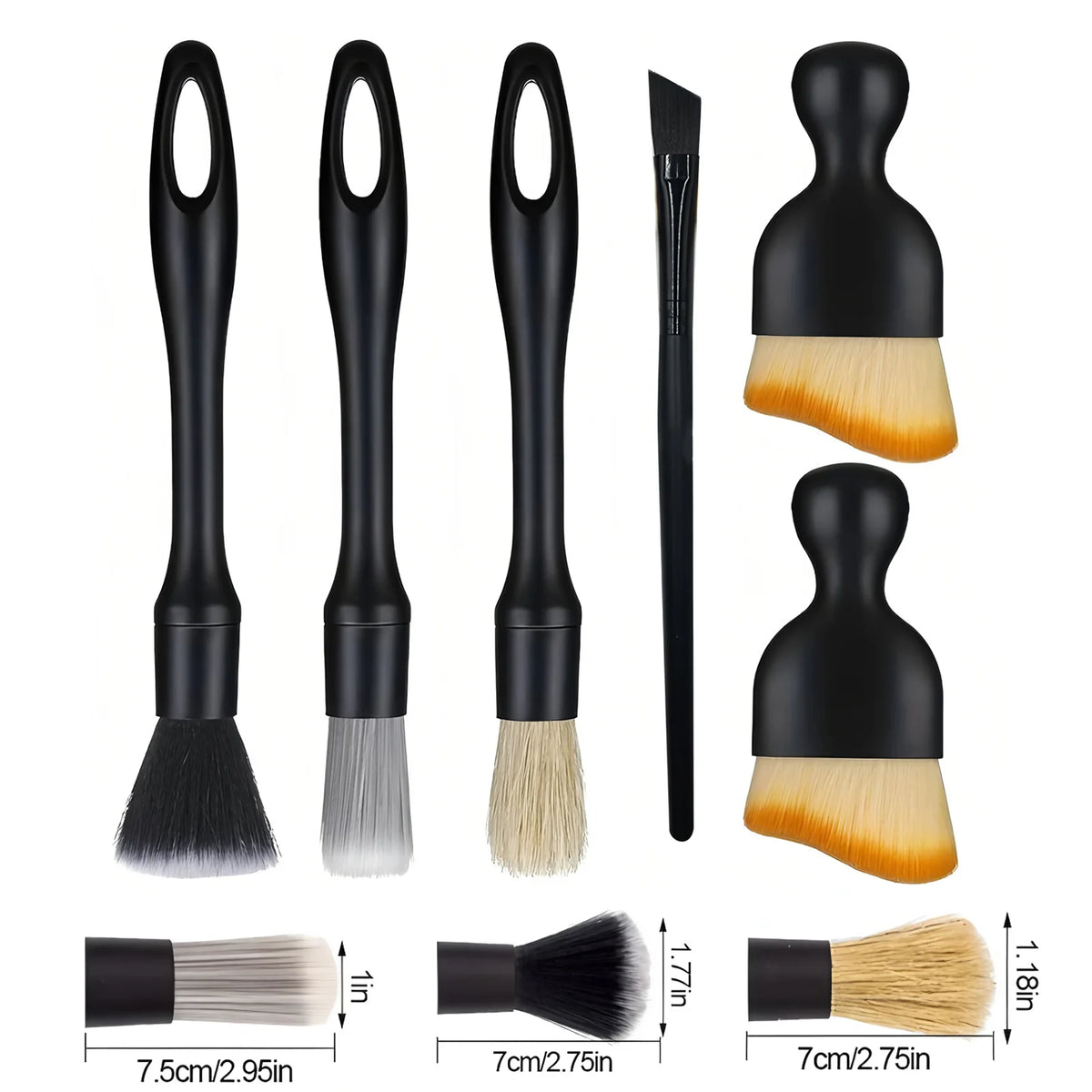 Car Cleaning Brush Set - Interior Detailing & Dust Brushes