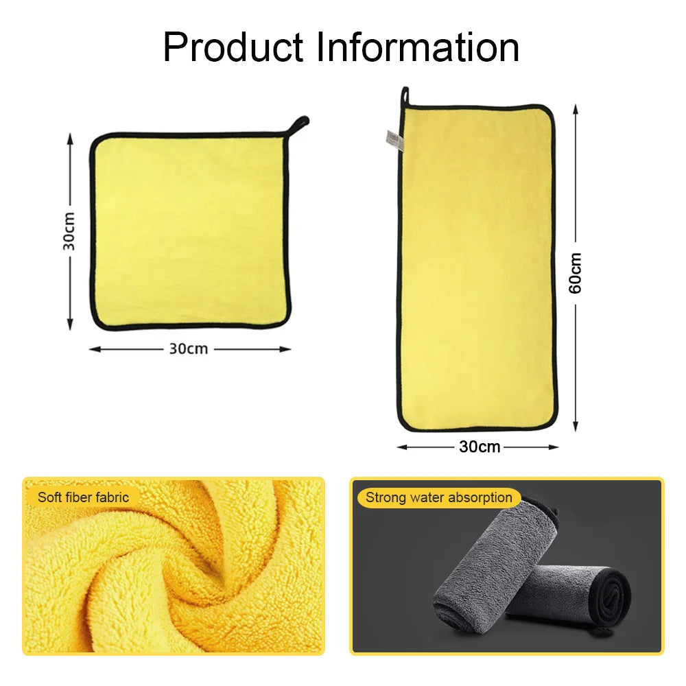 Car Wash Microfiber Towel - Cleaning, Drying & Detailing Cloth