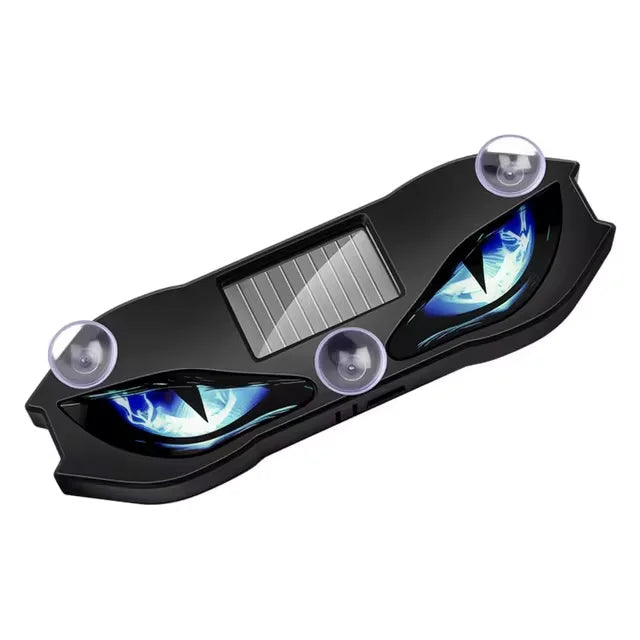 KEVANLY Solar Powered Car Demon Eye Warning Light – Flashing Anti-Collision Safety Light