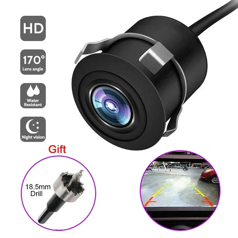 HD Night Vision Waterproof Rear View Backup Camera with Reversing Guidelines