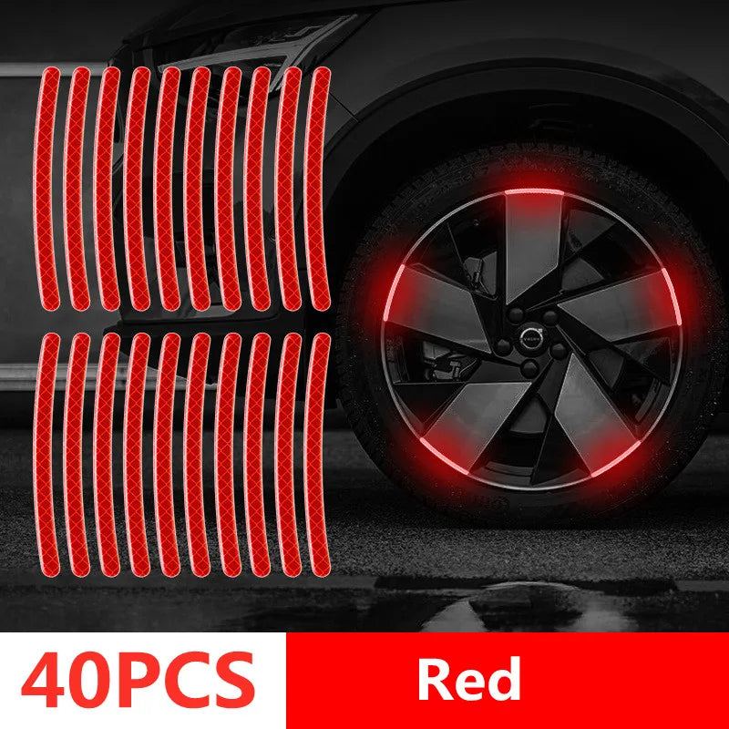 Car Wheel Hub Reflective Strip – Rim Safety Warning Sticker