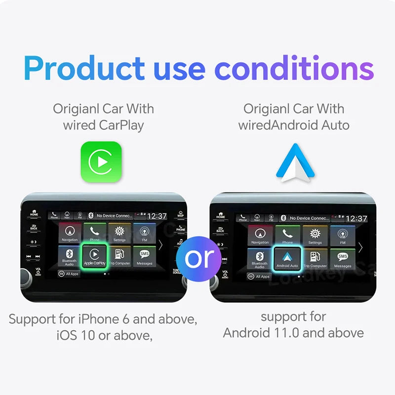 Wireless CarPlay & Android Auto Adapter | 5GHz Plug & Play