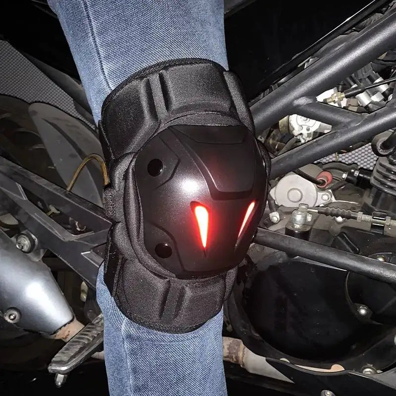 Motorcycle Knee & Elbow Guards - Windproof All-Season Gear