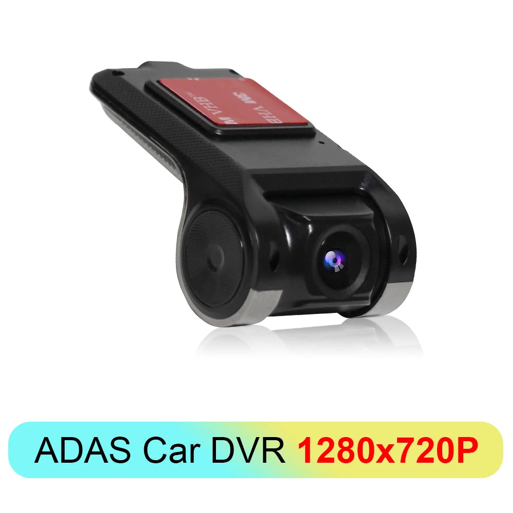 ADAS USB Dash Cam - Front & Rear Dual Camera Car DVR with Night Vision for Android Navigation