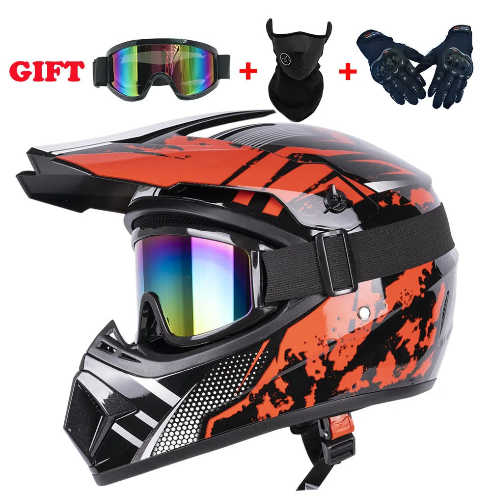 Youth Motorcycle Helmet - Off-Road Dirt Bike ATV DOT Certified