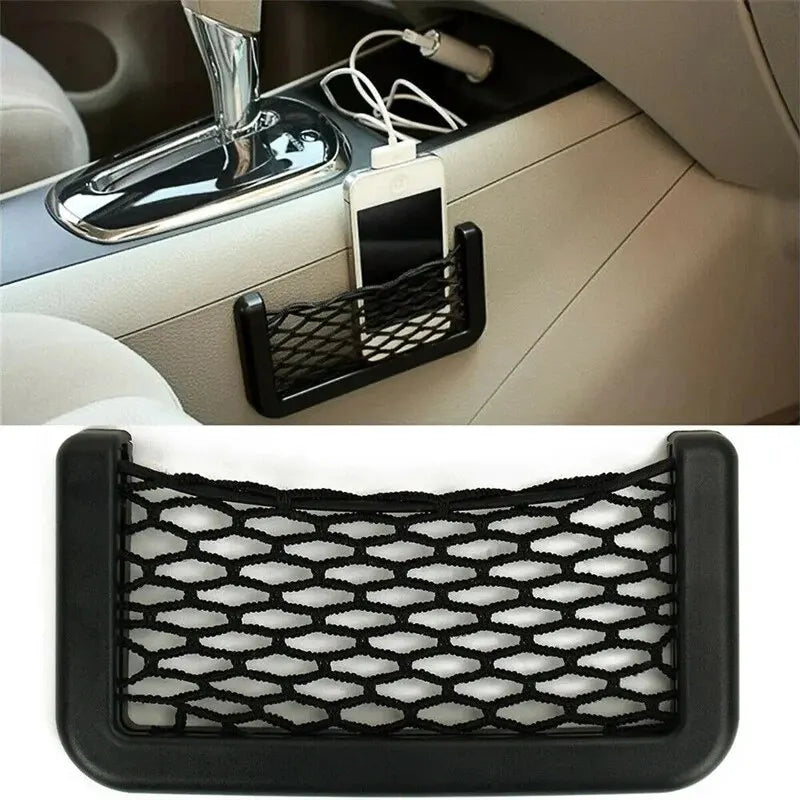 Car Seat Side Mesh Storage Pocket – Elastic Net Organizer