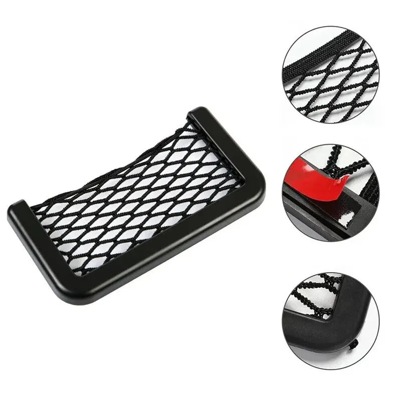 Car Seat Side Mesh Storage Pocket – Elastic Net Organizer