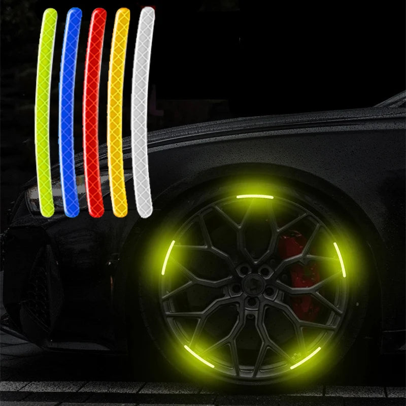 Car Wheel Hub Reflective Strip – Rim Safety Warning Sticker