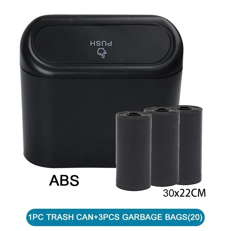 Mini Car Trash Can with Lid – Leakproof Car Garbage Bin for Auto Interior