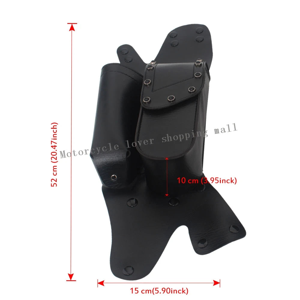 Motorcycle Saddlebag Tool & Water Bottle Holder - Guard Bag for Harley Touring, Road King, Electra Glide