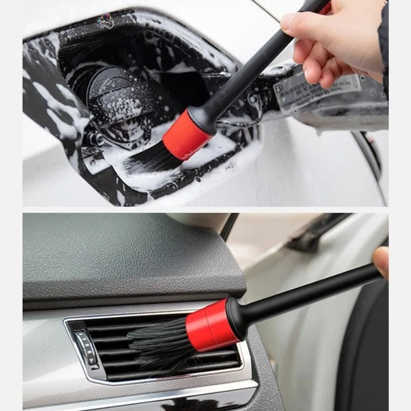 Car Cleaning Brush Kit - Interior Detailing & Wheel Rim Brush Set