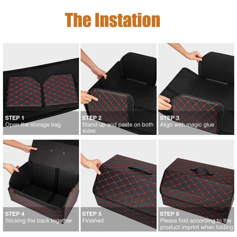 Premium Foldable Car Trunk Organizer – Large Capacity Storage Box for SUV, Sedan & Hatchback