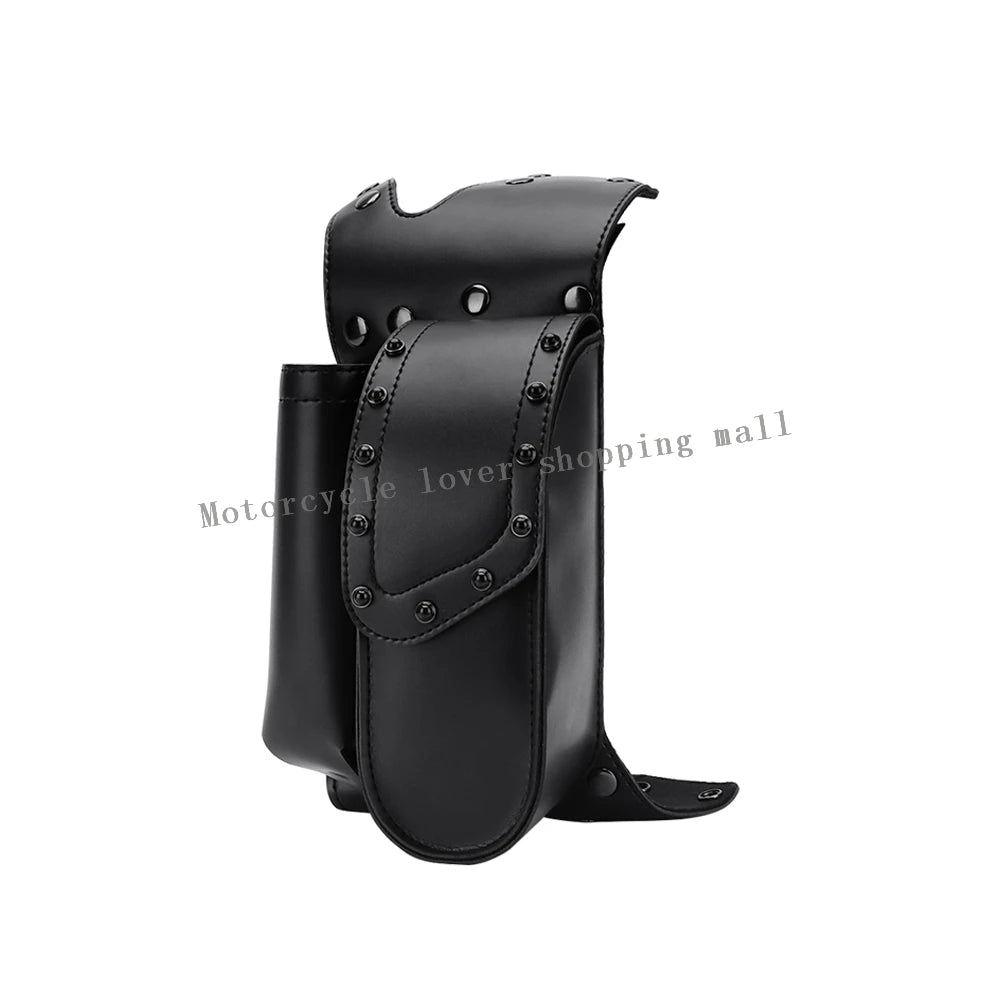 Motorcycle Saddlebag Tool & Water Bottle Holder - Guard Bag for Harley Touring, Road King, Electra Glide