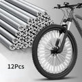 Bicycle Wheel Spoke Reflector Strips - 12Pcs Reflective Mount Clips