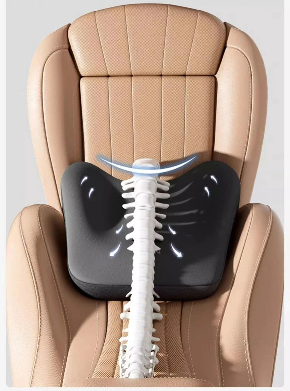 Memory Foam Car Headrest & Lumbar Support Pillow