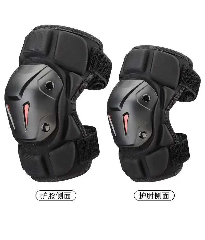 Motorcycle Knee & Elbow Guards - Windproof All-Season Gear