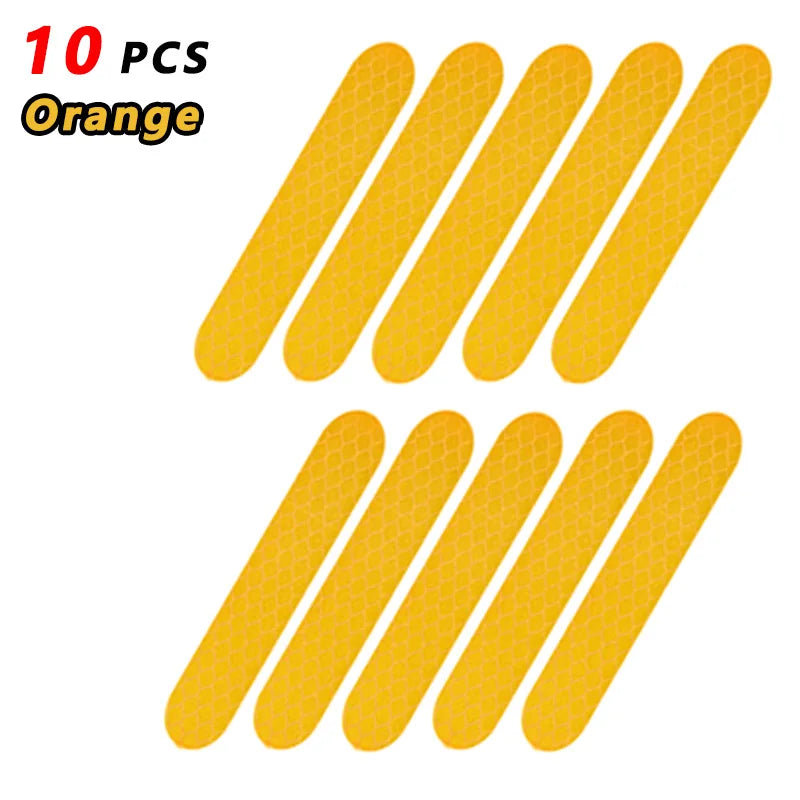 Helmet Safety Reflective Warning Stickers - Waterproof High-Visibility Strip (10pc)