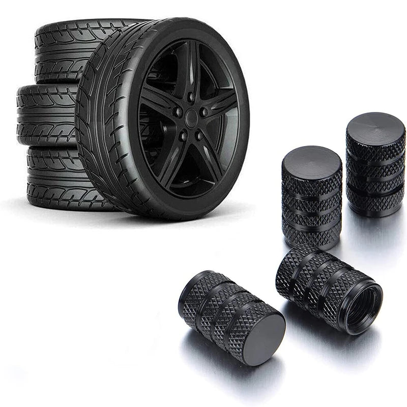 4Pcs Aluminum Tire Valve Stem Caps – Dust Cover Wheel Accessories