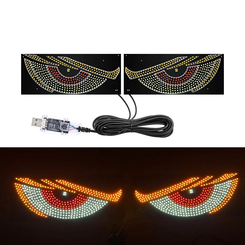 Dynamic LED Devil Eyes Car Windshield Light – USB Powered