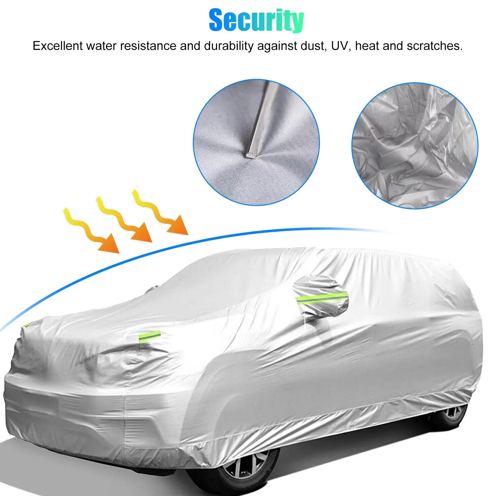 Waterproof Car Cover | All Weather UV, Rain & Snow Protection 190T 470x180x150cm