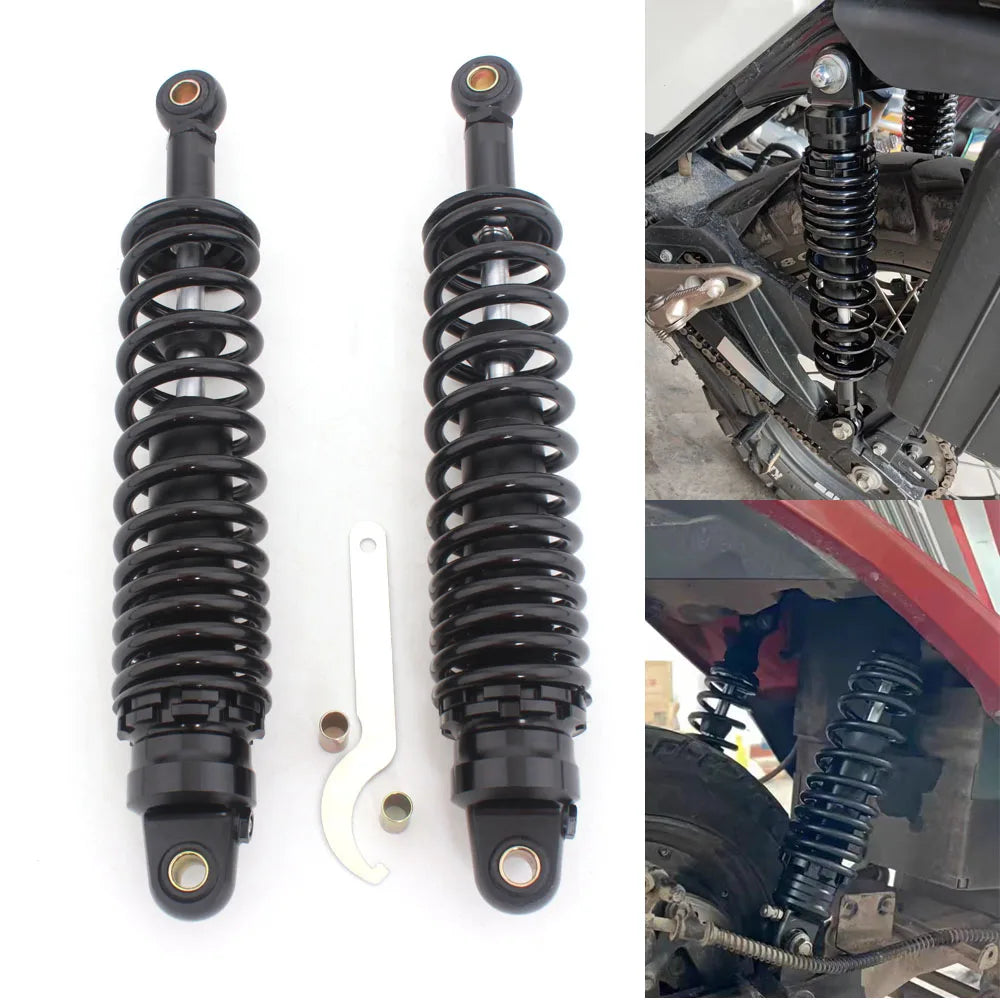 Motorcycle Rear Shock Absorbers - 360mm Universal Pair for Harley, Kawasaki, Honda, Yamaha, Suzuki, ATV