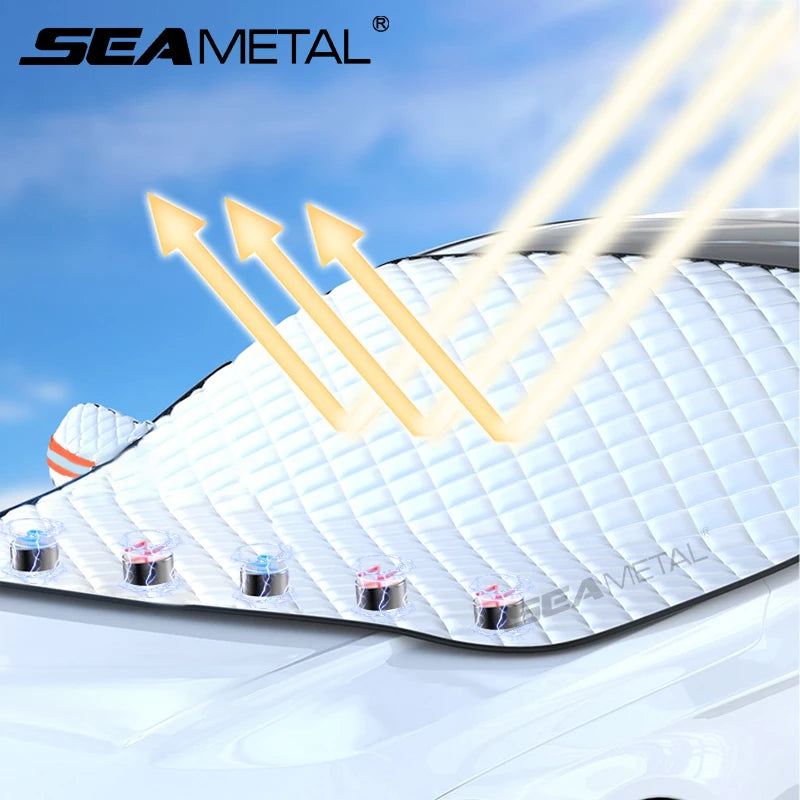 Magnetic Windshield Snow Cover | Waterproof Frost & Ice Shield
