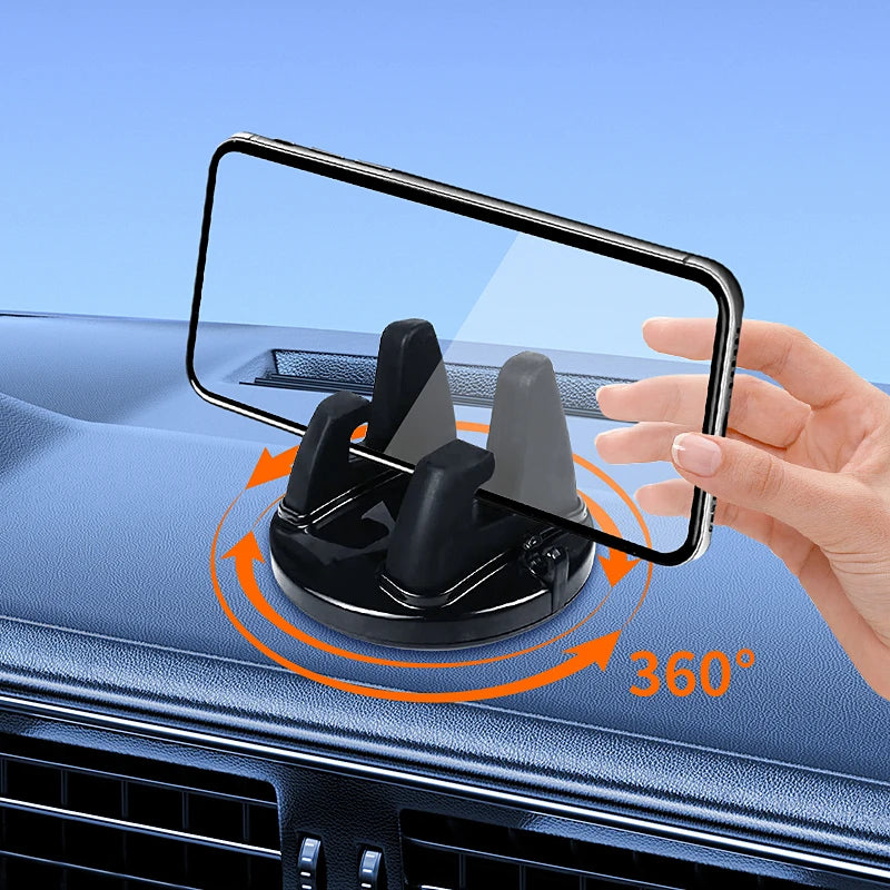 360° Rotatable Car Phone Holder – Non-Slip Universal Dashboard Mount