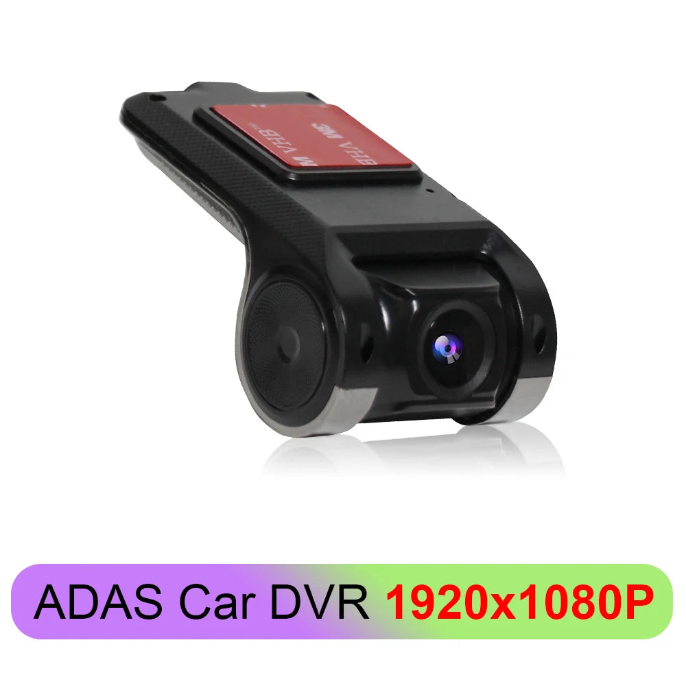 ADAS USB Dash Cam - Front & Rear Dual Camera Car DVR with Night Vision for Android Navigation