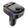 Bluetooth 5.0 FM Transmitter with Hands-Free Calling, PD Type-C Fast Charging & RGB Ambient Light