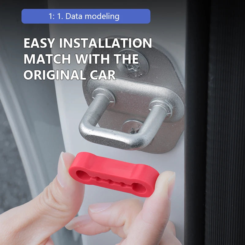4Pcs Car Door Shock Absorber Buffer – Soundproof Anti-Vibration Pad