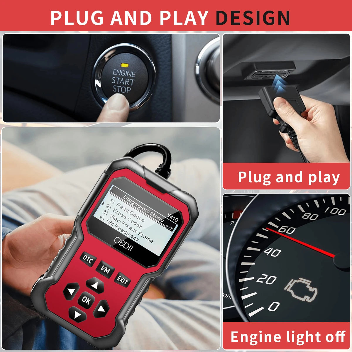 OBD2 Scanner - Car Engine Fault Code Reader & Diagnostic Tool