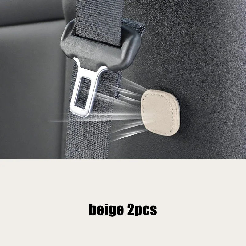 2Pcs Magnetic Car Seat Belt Clip Holder – PU Leather Seatbelt Stopper
