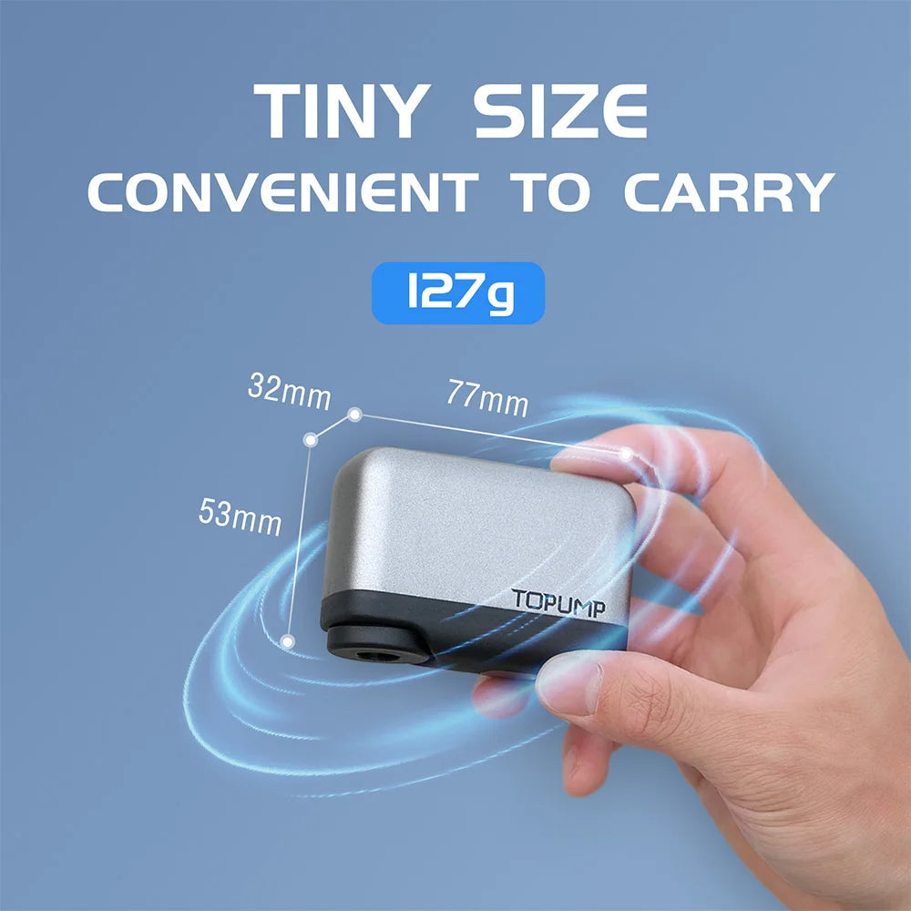 TOPUMP TB2 PRO Portable 120PSI Electric Tire Inflator – Air Pump for Cars, Bikes & Motorcycles