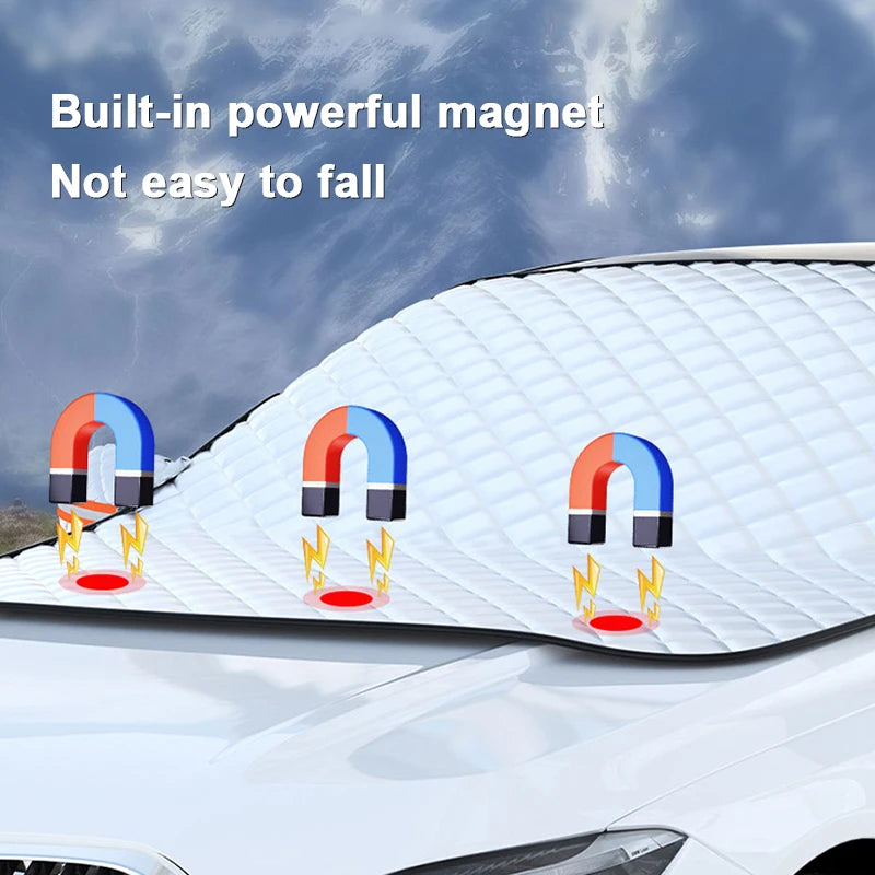 Magnetic Windshield Snow Cover | Waterproof Frost & Ice Shield