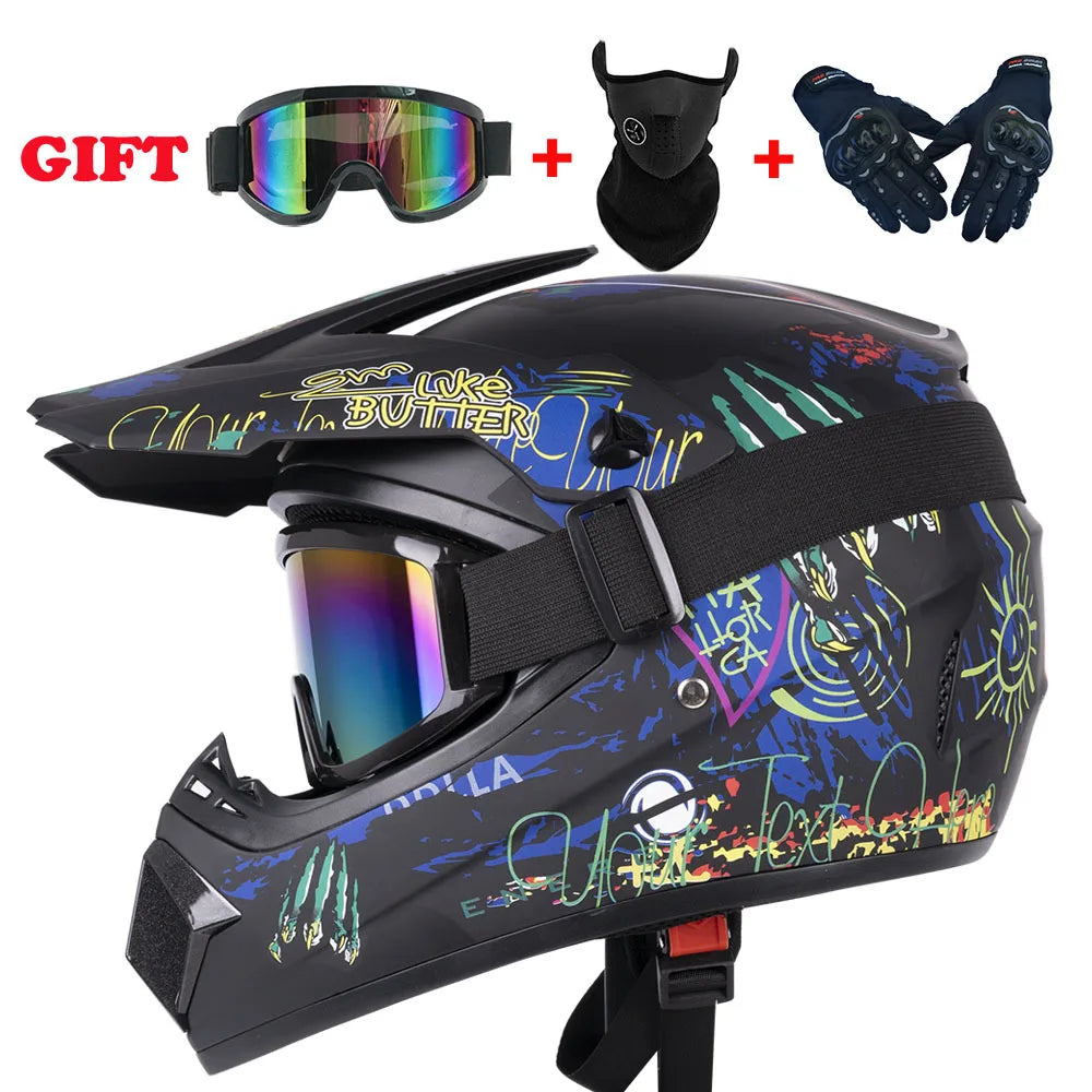 Youth Motorcycle Helmet - Off-Road Dirt Bike ATV DOT Certified