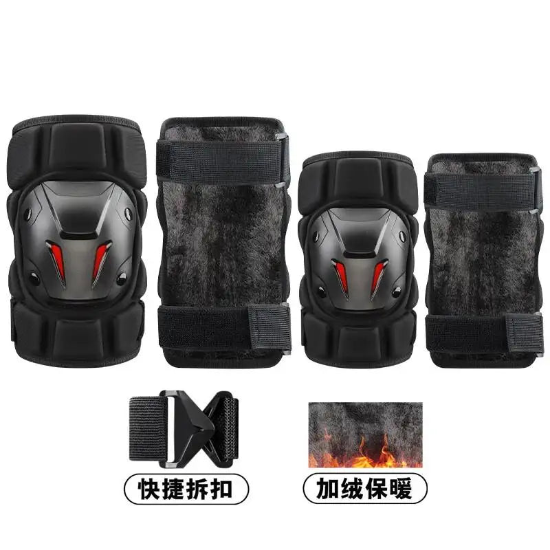 Motorcycle Knee & Elbow Guards - Windproof All-Season Gear