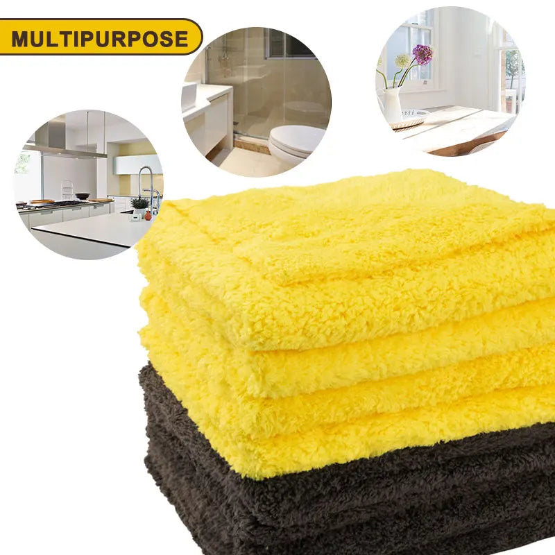 500GSM Microfiber Car Wash Towels - Soft Edgeless Cloths for Drying, Polishing & Detailing, 40x40cm
